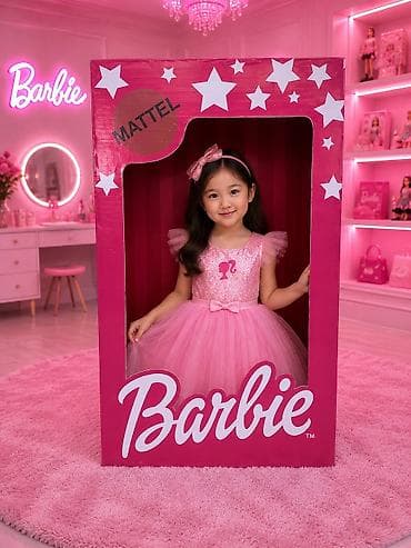 кадр: Barbie-Box - Фото-зона/стойка в стиле Barbie — большая розовая — 1