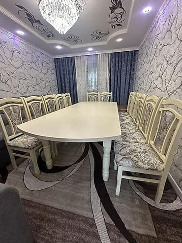 бешик бала: Конок бөлмөсү үчүн үстөл жана отургуч, Колдонулган, түсү - Саргыч боз — 2