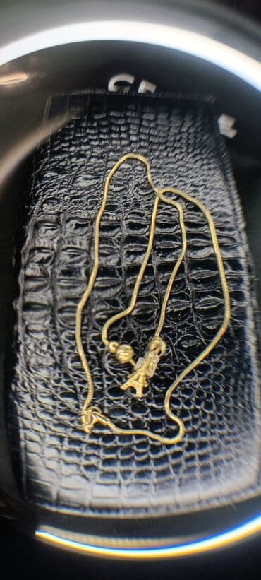 украшение шампанского для свадьбы: Золотистое ожерелье-цепочка с подвесками - Тип: тонкая цепочка — 1