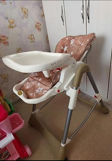 Өнөр жай химиясы: Тамактандыруучу отургуч, Башка бренд, Металл, Трансформер, түсү - Саргыч боз — 1