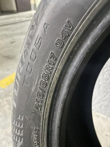 bridgeston: Шины 215 / 55 / R 17, Лето, Б/у, Комплект, Легковые, Bridgestone — 1