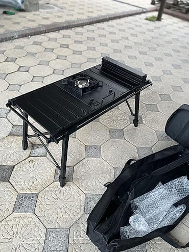 Столы: Складной походный стол, Новый, Другой материал, цвет - Черный — 6
