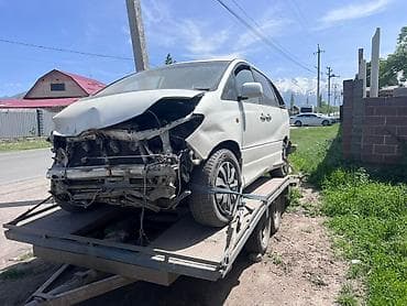 зеркалы: Toyota Estima (правый руль), белый минивэн, 5 дв., на разбор — 1