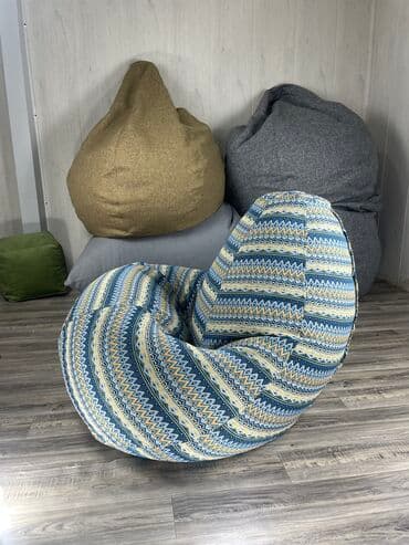 кресл: Бинбэг, Новый, Самовывоз, Бесплатная доставка, Платная доставка, цвет - Голубой — 2