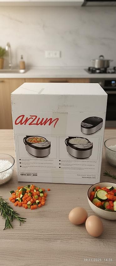 Мультиварка Рисоварка Arzum Tasty AR2054 почти новый - Мощность: 1023