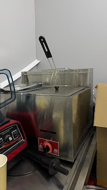 Кафелер, ресторандар үчүн: Профессиональная газовая фритюрница из нержавеющей стали — 2