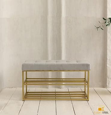 Офисная мебель: Тумба и подставка для обуви, Железо, цвет - Серый — 8