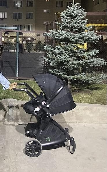 польские коляски 3 в 1: Прогулочная коляска компактного класса, цвет черный от бренда Pierre — 1