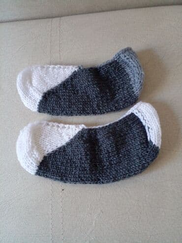 сиреневый: Вязаные следки/носочки ручной работы. - Мягкие и тёплые, связаны — 7