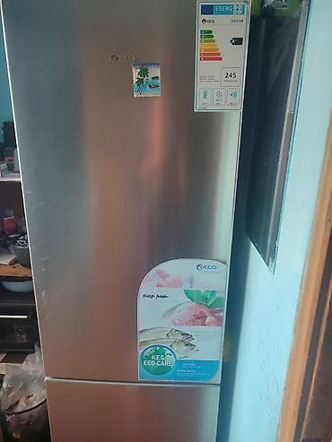 keg: Холодильник KEG KD310R, серебристый, двухкамерный (нижняя морозильная — 2