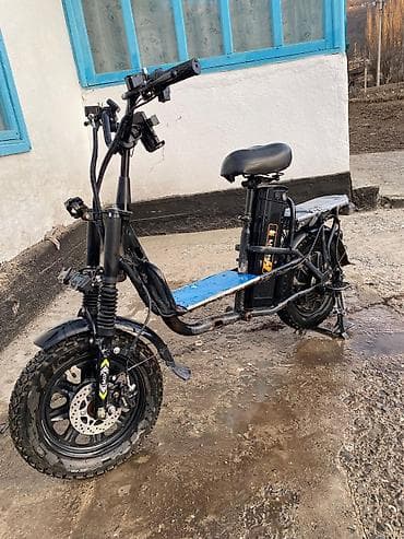 Электр транспорту: Электроскутер (фэт-скутер) с полноприводным видом рамы и внедорожными — 3