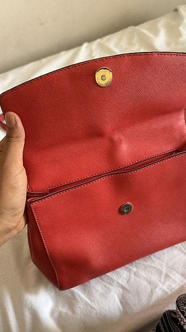 кораллы: Классическая сумка, Michael Kors, Материал: Натуральная кожа, Застежка на магните, Женские — 3