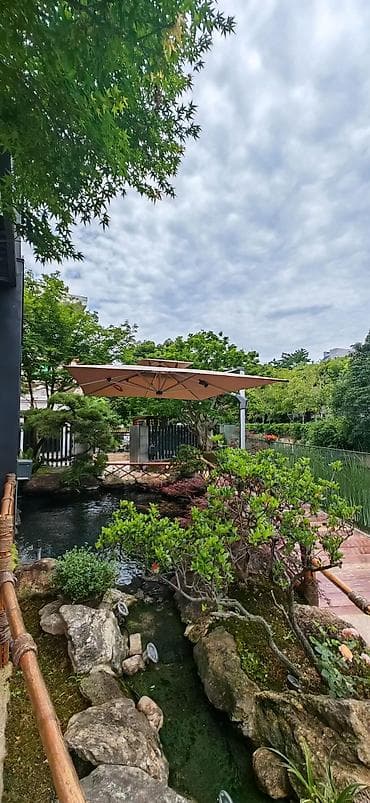 led light: Зонты на боковой опоре для - частных домов - кафе и летних площадок - — 6