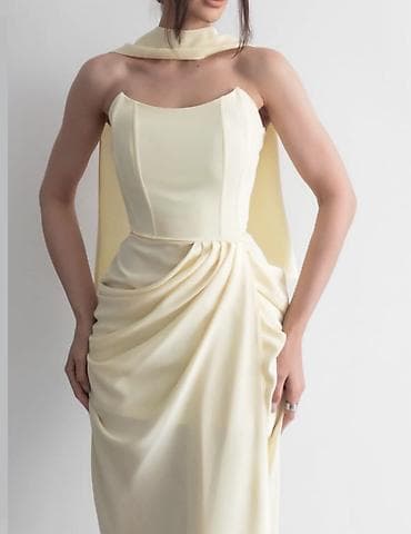 Вечернее платье, Коктейльное, Длинная модель, Без рукавов, Шлейф, S, M — 5