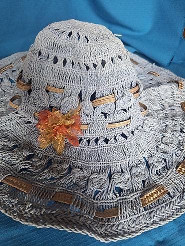 made: Шляпа, Широкополая, Лето, Рафия, Плетенная — 1