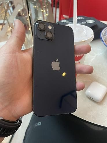 IPhone 13, Б/у, 128 ГБ, Midnight, Кабель, Чехол, 92 %