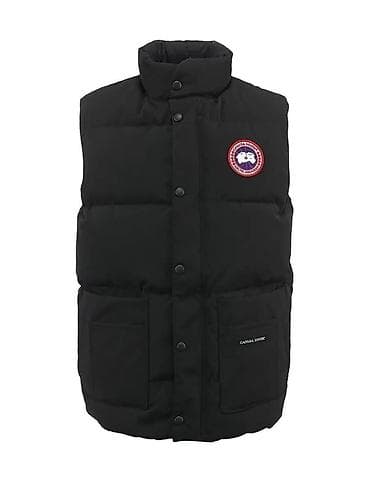 Утеплённый мужской жилет Canada Goose, классический черный цвет. -