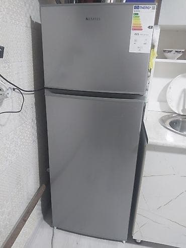 cs max: Холодильник KUMTEL, двухкамерный, серебристый. - Верхняя морозильная — 1