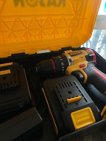 gp pointer: Аккумуляторный шуруповёрт KASON в кейсе + ручной степлер (gun tacker) — 2