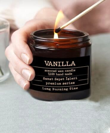 Сейфтер: Ароматическая свеча в янтарной банке (с ароматом кофе) 500 gr Высота — 4