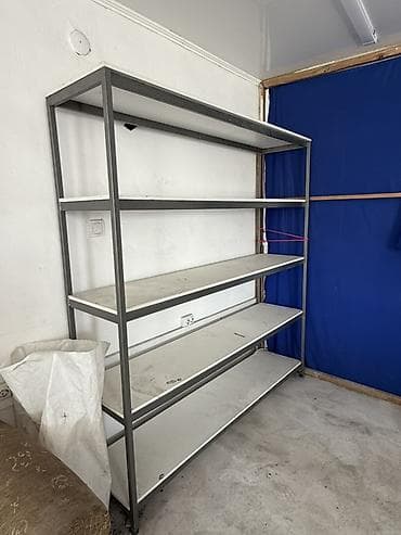 Таңгактоочу жана фасовкалоочу аппараттар: Металлический стеллаж с 5 полками - Прочная сварная рама из — 1