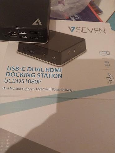 surface pro 7: Док-станция V7 USB‑C Dual HDMI (модель UCDDS1080P) Функции и — 1