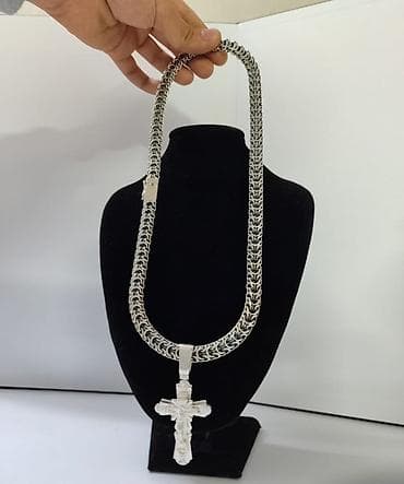 мужская серебро: Брутальный мужской Браслет Ручные плетения Цепи и Браслеты в Наличии — 4