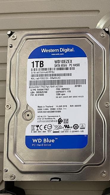 xiaomi redmi 4x: Накопитель, Б/у, Western Digital (WD), HDD, 1 ТБ, 3.5", Для ПК — 1