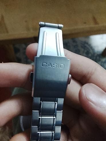 ош саат: Классикалык сааттар саат, Casio, Күмүш, Жапония, Суу өткөрбөөчү, Эркектердики, Жаңы — 3