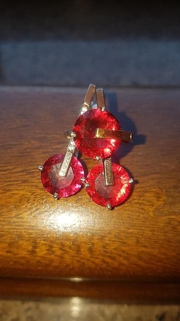 набор из серебра: Набор украшений, Женские, Б/у — 6