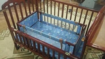 кровать трансформер 7 в 1: Продаю детскую кроватку с люлькой, с матрасом, со складным — 1