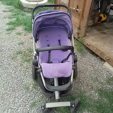 детский коляску: Детская коляска-прогулочная с фиолетовым сиденьем - Прогулочный блок — 2