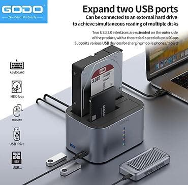 dvd rw: Док-станция GODO GDPD07T-U для SATA жестких дисков/SSD 2.5/3.5 с — 3