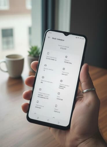Tecno Spark 10 4G, Б/у, 128 ГБ, цвет - Синий, 2 SIM