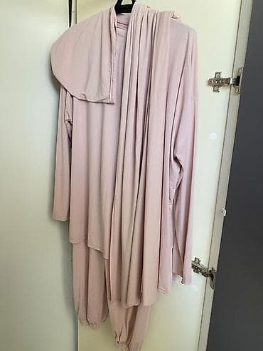 комуфляж форма: Набор одежды (4 предмета): 1) Платье-абайя голубого цвета с белой — 6