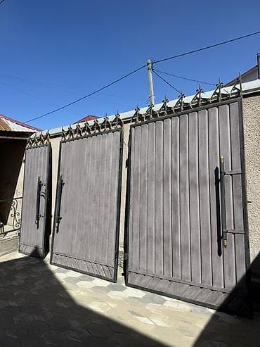 темир забор: Продаю комплект металлических ворот с калиткой в хорошем состоянии — 1