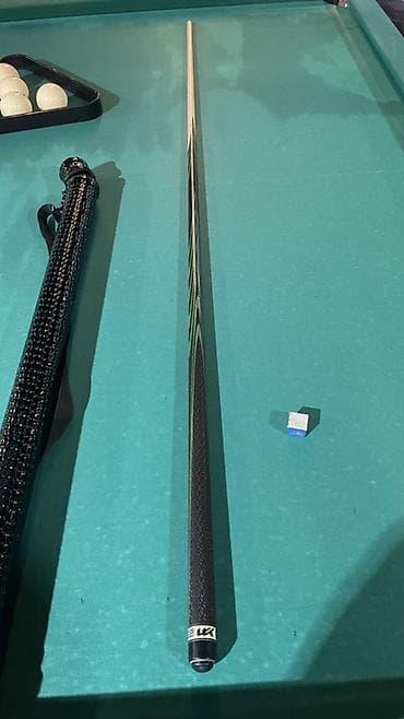 кий блярдный: Бильярдный кий разборный + чехол и мел Комплектация: - кий из двух — 4