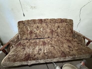 удобное кресло: Раскладной диван, Б/у, Двойной, Велюр — 1