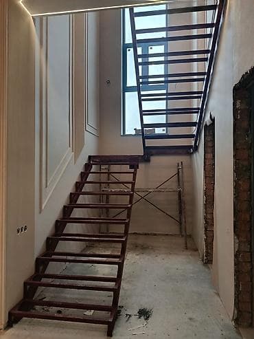 перилы: Металлическая лестница Для дома, Форма лестницы: Прямая — 6