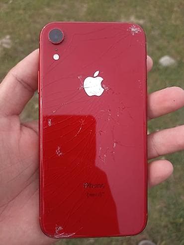 IPhone Xr, Б/у, 64 ГБ, Красный, 78 %