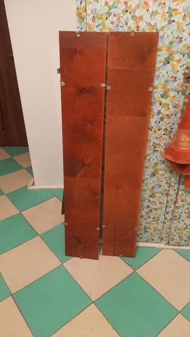 Деревянные панели/полки из массива (2 шт.) - Материал: дерево, тёмное