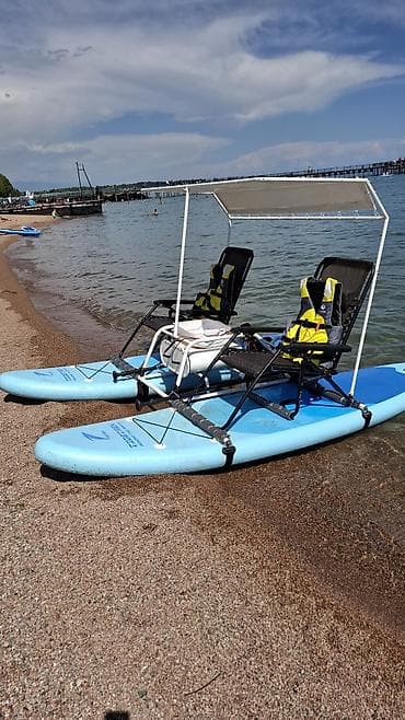 обувь корея: Катамаран на базе двух SUP-досок с электромотором - Плавсредство для — 3