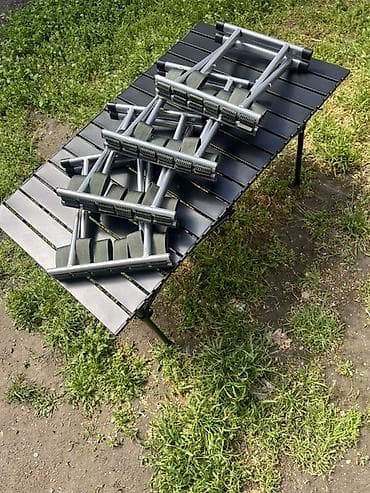 переносной стол: Сдается в аренду складной походный комплект: алюминиевый стол + 4 — 5