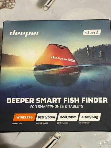 Эхолот Deeper Start Smart Wi-Fi Дальность до 50 метров Глубина до 50