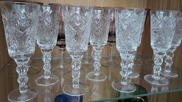 Декор и интерьер: Продаётся хрустальные фужеры!!!! Винтаж!!!! Ссср!!!! Сервантное — 2