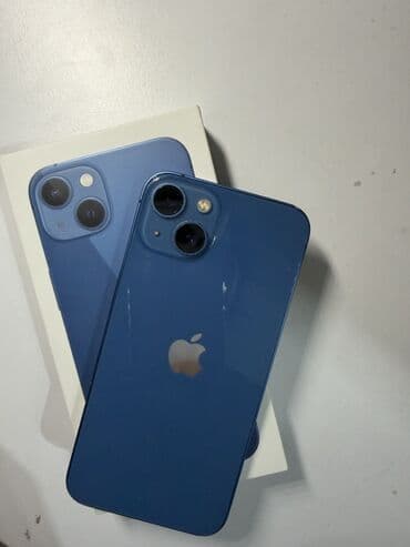IPhone 13, Б/у, 256 ГБ, Синий, Коробка, 73 %