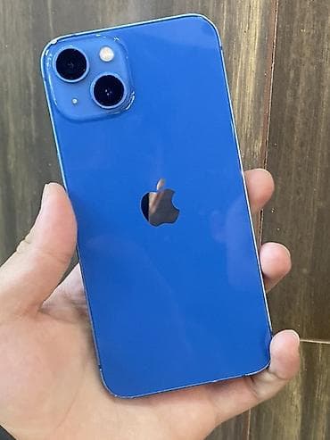 xr 256: IPhone 13, Б/у, 128 ГБ, Синий, Чехол, 82 % — 1