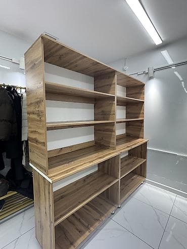 книжная полка: Офисный стеллаж, Б/у, ЛДСП, Самовывоз, цвет - Коричневый — 2