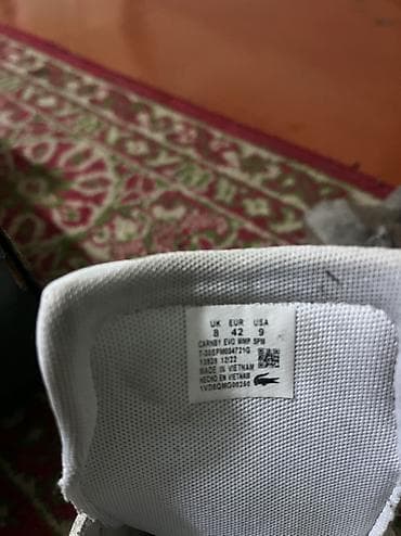 Босоножки, сандалии, шлепанцы: Мужские кроссовки, 39.5, Lacoste, Новый, цвет - Белый, Самовывоз — 7