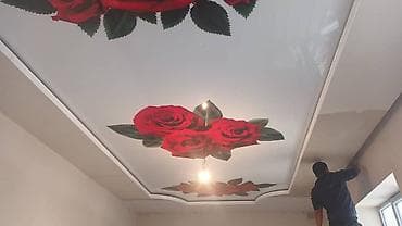 Отделочные работы: Натяжной потолок Глянцевое, Матовое, 3D потолки Гарантия, Бесплатная консультация, Бесплатный замер — 6